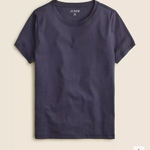 J Crew Slim Fit Tee Womens XS Navy Blue T Shirt Short Sleeve Pima Cotton Crew